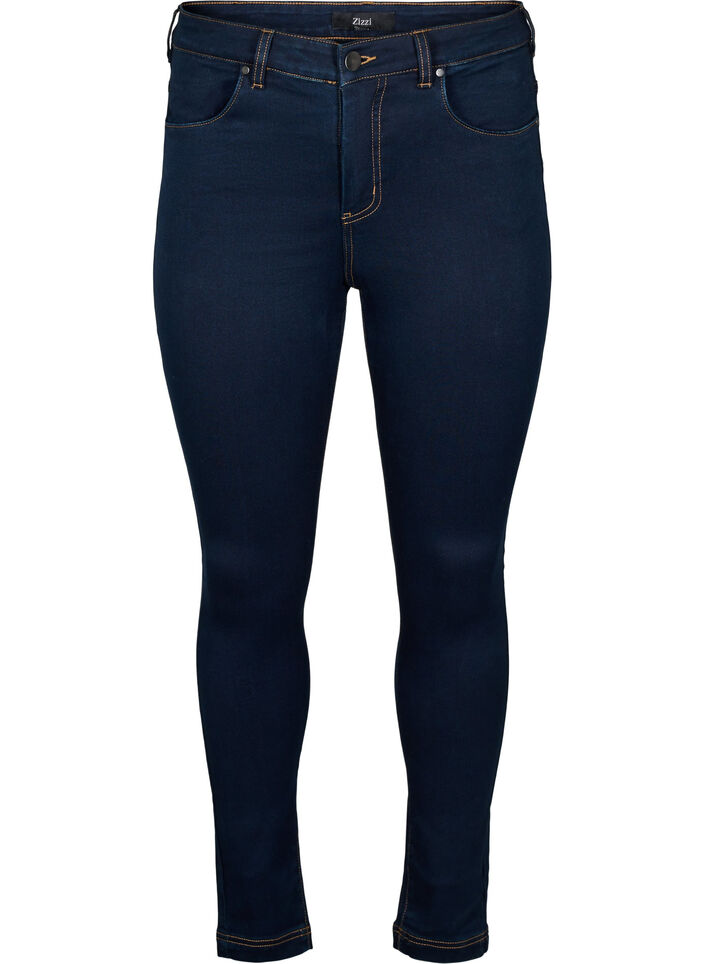 Super slim Amy jeans med h&oslash;j talje, Unwashed, Packshot image number 0