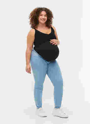 Graviditets jeggings med baglommer, Light blue, Model image number 0