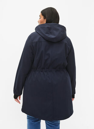 Softshell jakke med aftagelig hætte, Night Sky, Model image number 1