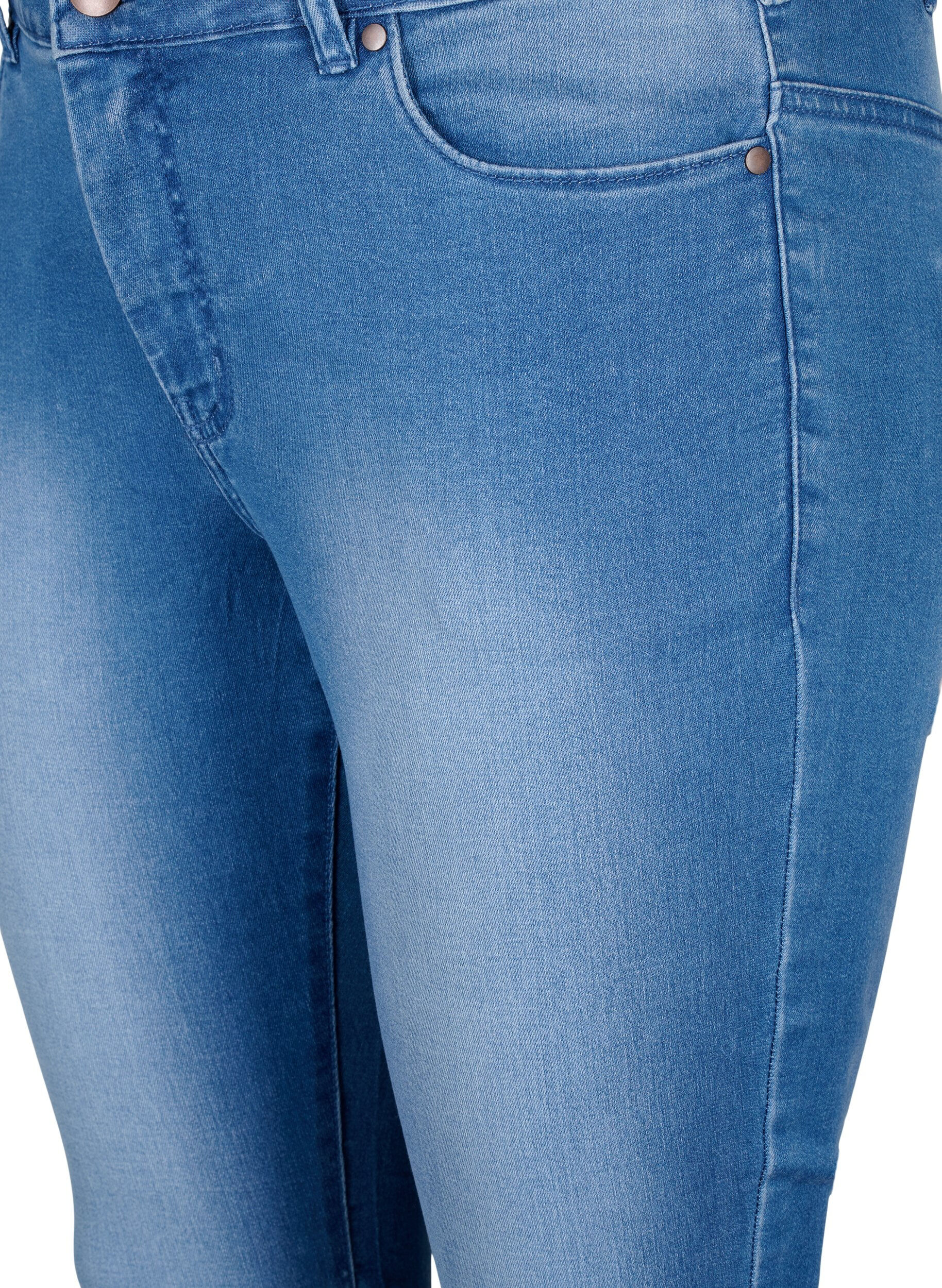 Zizzi Viona jeans med regul&aelig;r talje, Bl&aring;, Packshot image number 2