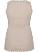 Ribtop med blondekant, Beige, Packshot image number 1