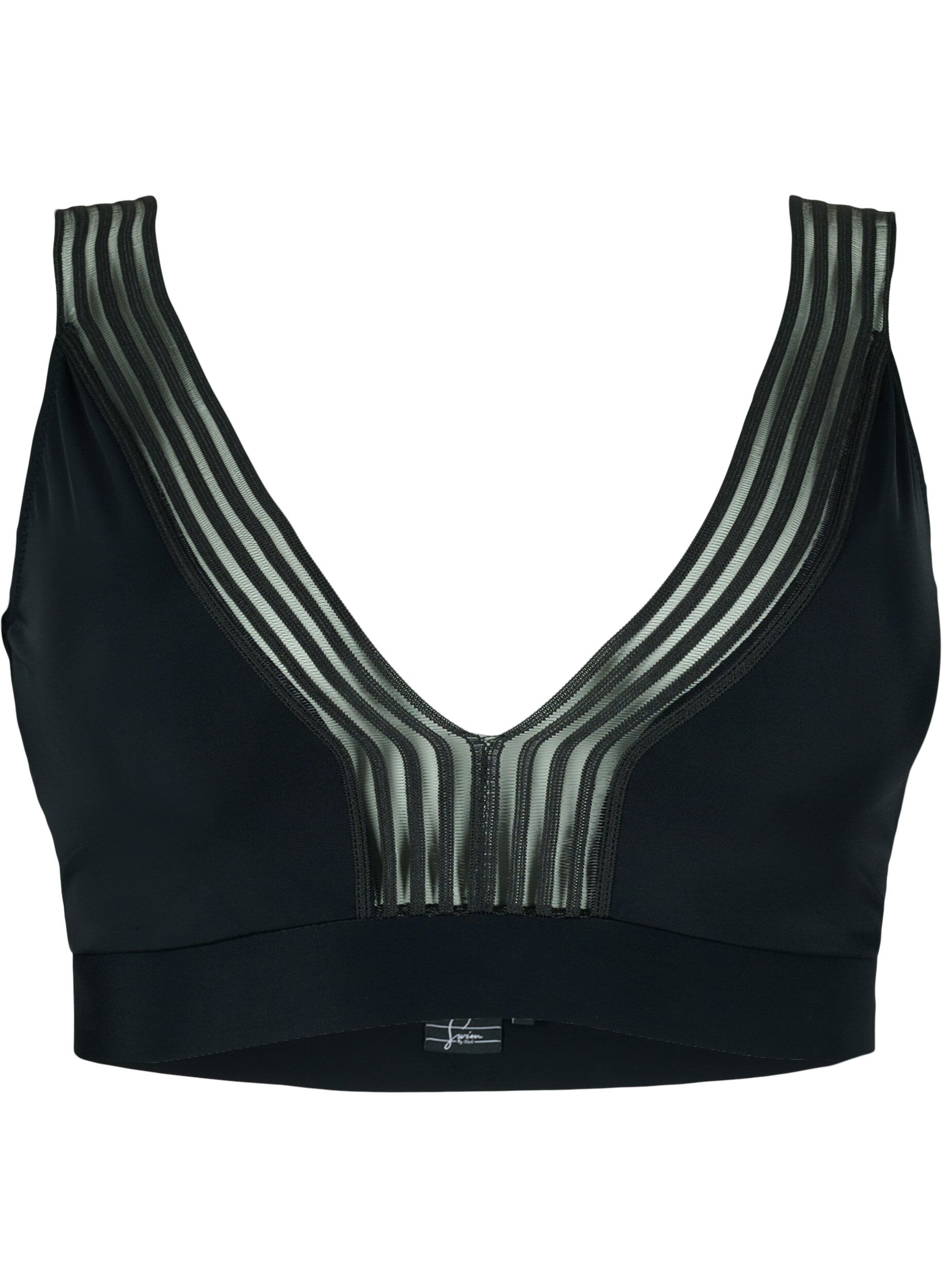 Zizzi Bikini top med mesh , Black, Packshot image number 0