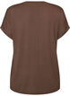 T-shirt i viskose med glimmerstriber, Brun, Packshot image number 1