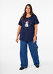 Jule t-shirts i 100% bomuld, Navy B. w. LetItSnow, Model image number 2