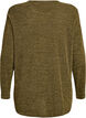 Lang&aelig;rmet bluse med struktur, Gr&oslash;n, Packshot image number 1