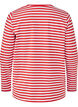 Bluse med striber og motiv, Whitew.FlameS.Stripe, Packshot image number 1