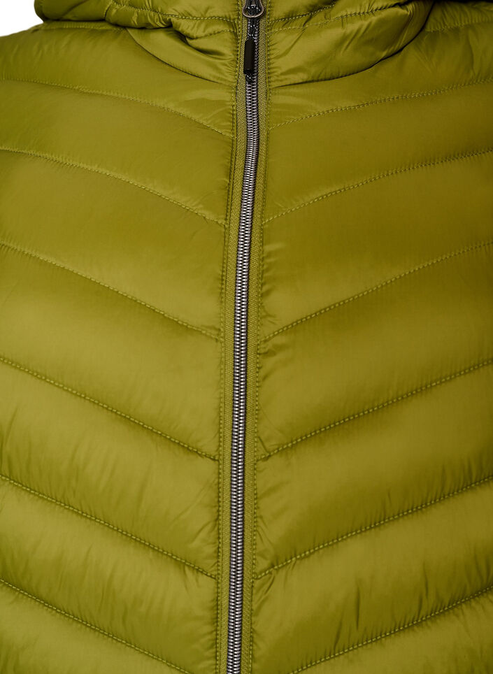 Letv&aelig;gts jakke med h&aelig;tte, Gr&oslash;n, Packshot image number 2