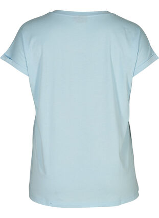 T-shirtT-shirt i bomuldsmix, Dream Blue Mel., Packshot image number 1