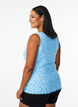 Top med print og blondekant, Blå, Model image number 2