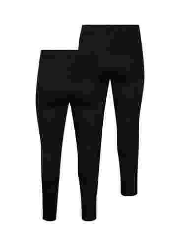 FLASH - 2-pak leggings, Black/Black, Packshot image number 1