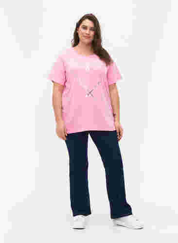 FLASH - T-shirt med motiv, Begonia Pink, Model image number 2