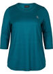 Tr&aelig;ningsbluse med 3/4 &aelig;rmer, Gr&oslash;n, Packshot image number 0