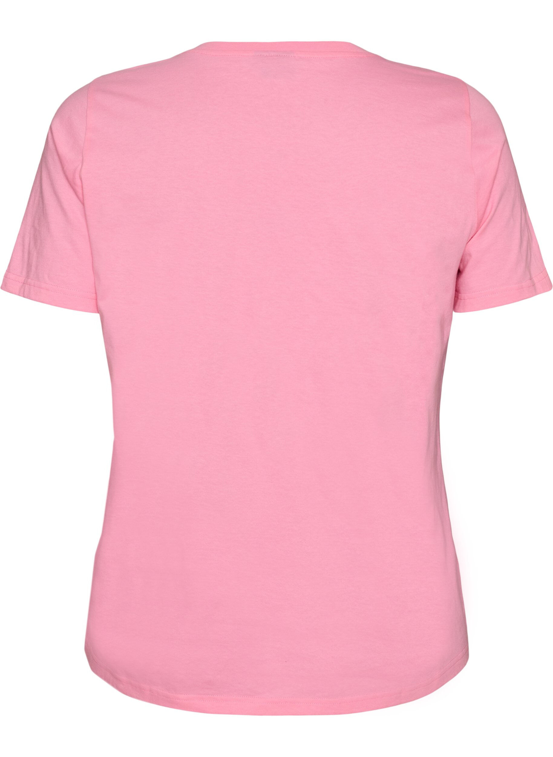 ZizziT-shirt i &oslash;kologisk bomuld med tomatprint, Lyser&oslash;d, Packshot image number 1