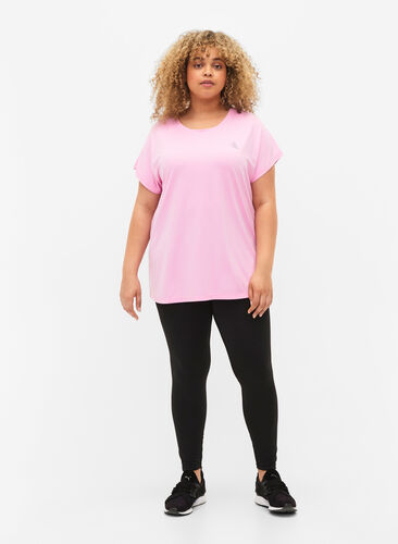 Kortærmet trænings t-shirt, Pastel Lavender, Model image number 1