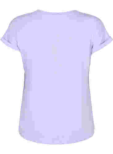 Kortærmet t-shirt i bomuldsblanding, Lavender, Packshot image number 1