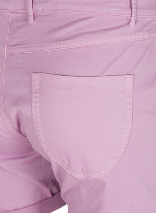 Regular fit shorts i bomuld , Lavender Mist, Packshot image number 3