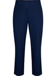 Komfortable bukser med stribet tekstur, Night Sky Mel.