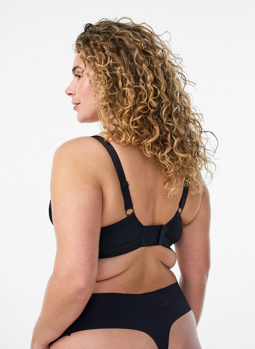 B&oslash;jlefri bh med blonder, Sort, Model image number 2