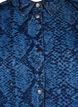Løs denimskjorte med slangemønster, Blå, Packshot image number 2