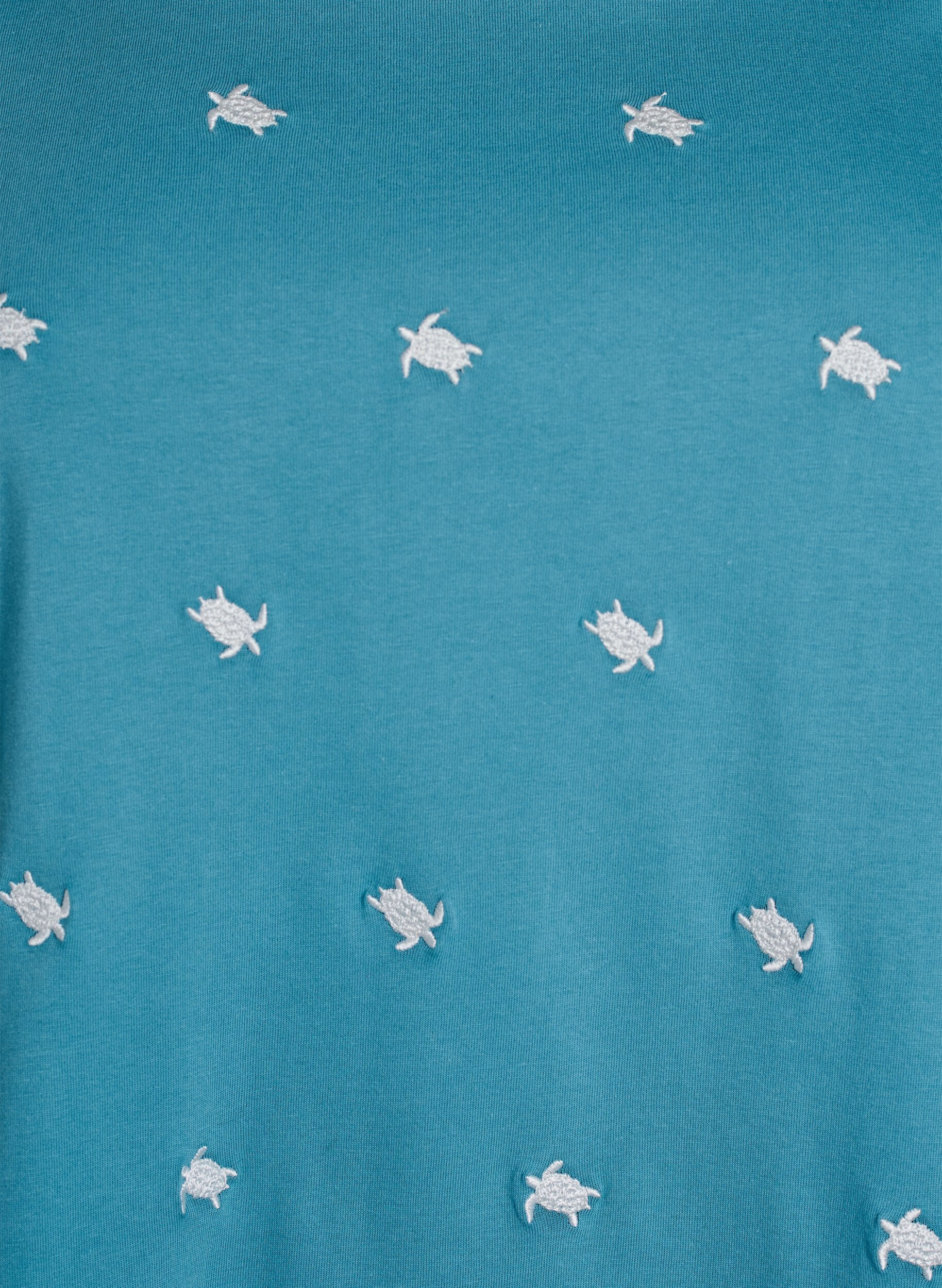 ZizziT-shirt i &oslash;kologisk bomuld med broderede motiver, Bl&aring;, Packshot image number 2