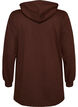 Hoodie med frott&eacute;-inspireret tekstmotiv, Brun, Packshot image number 1