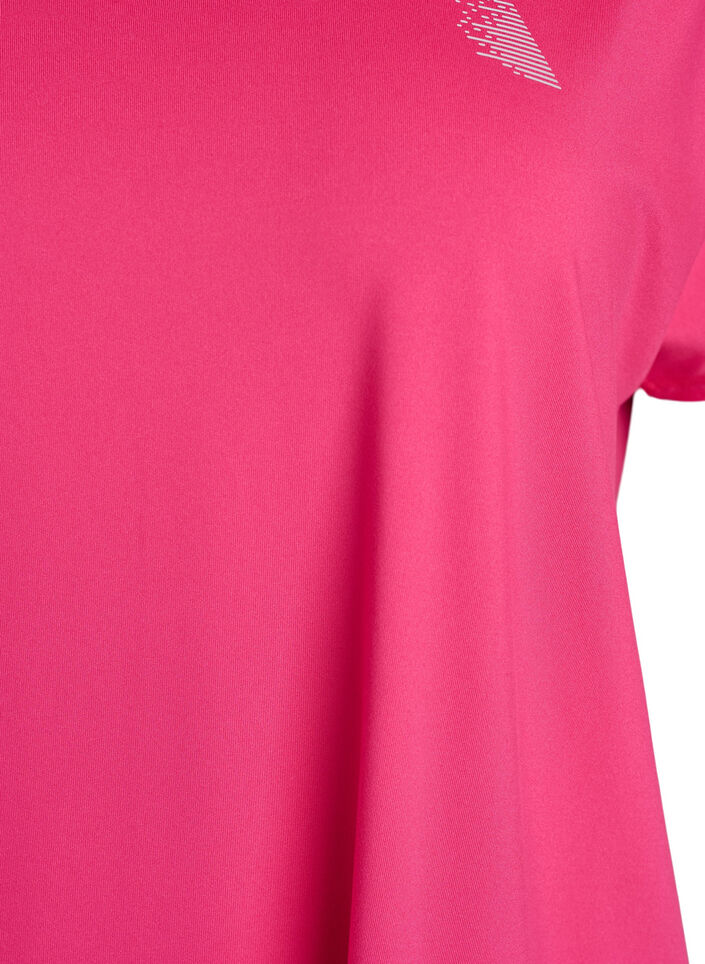 Kort&aelig;rmet tr&aelig;nings t-shirt med v-hals, Lyser&oslash;d, Packshot image number 2