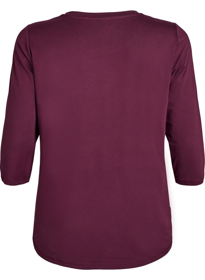 Tr&aelig;ningsbluse med 3/4 &aelig;rmer, R&oslash;d, Packshot image number 1