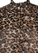 Kort jaquard kjole med leopardmønster, Brown Leo AOP, Packshot image number 2