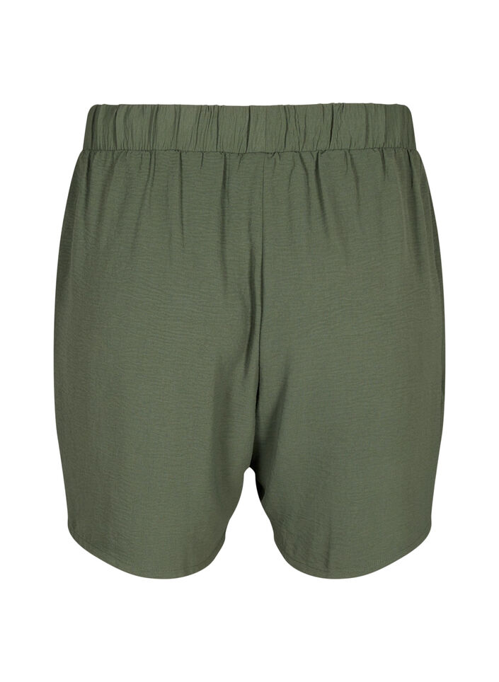 Shorts med lommer og elastik i taljen, Gr&oslash;n, Packshot image number 1
