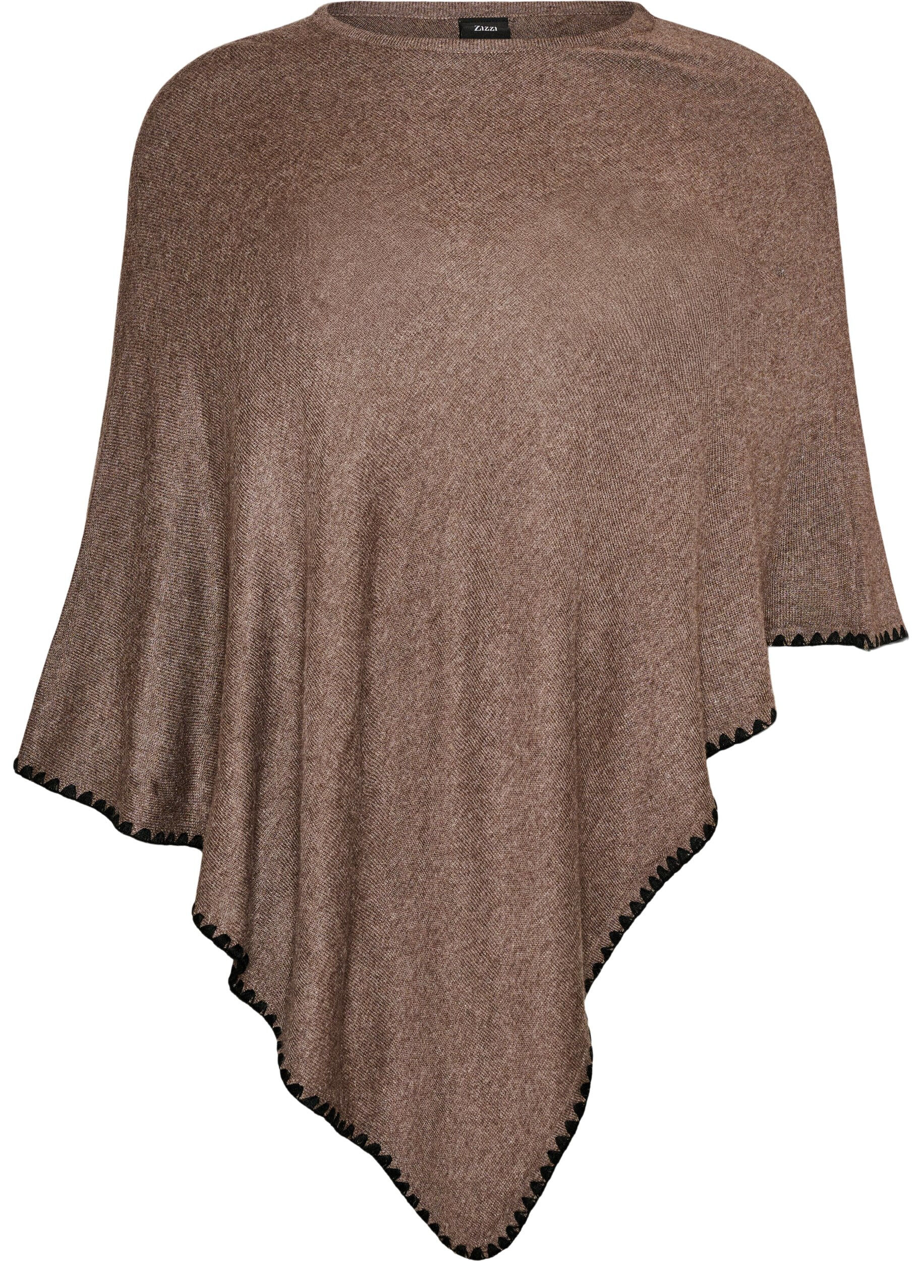 Finstrikket poncho