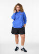 H&aelig;ttetr&oslash;je med broderet frontmotiv, Bl&aring;, Model image number 1
