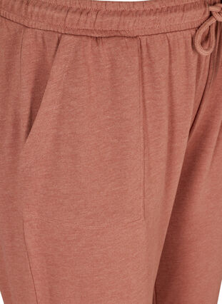 Melerede sweatpants med lommer, Cognac Melange, Packshot image number 3