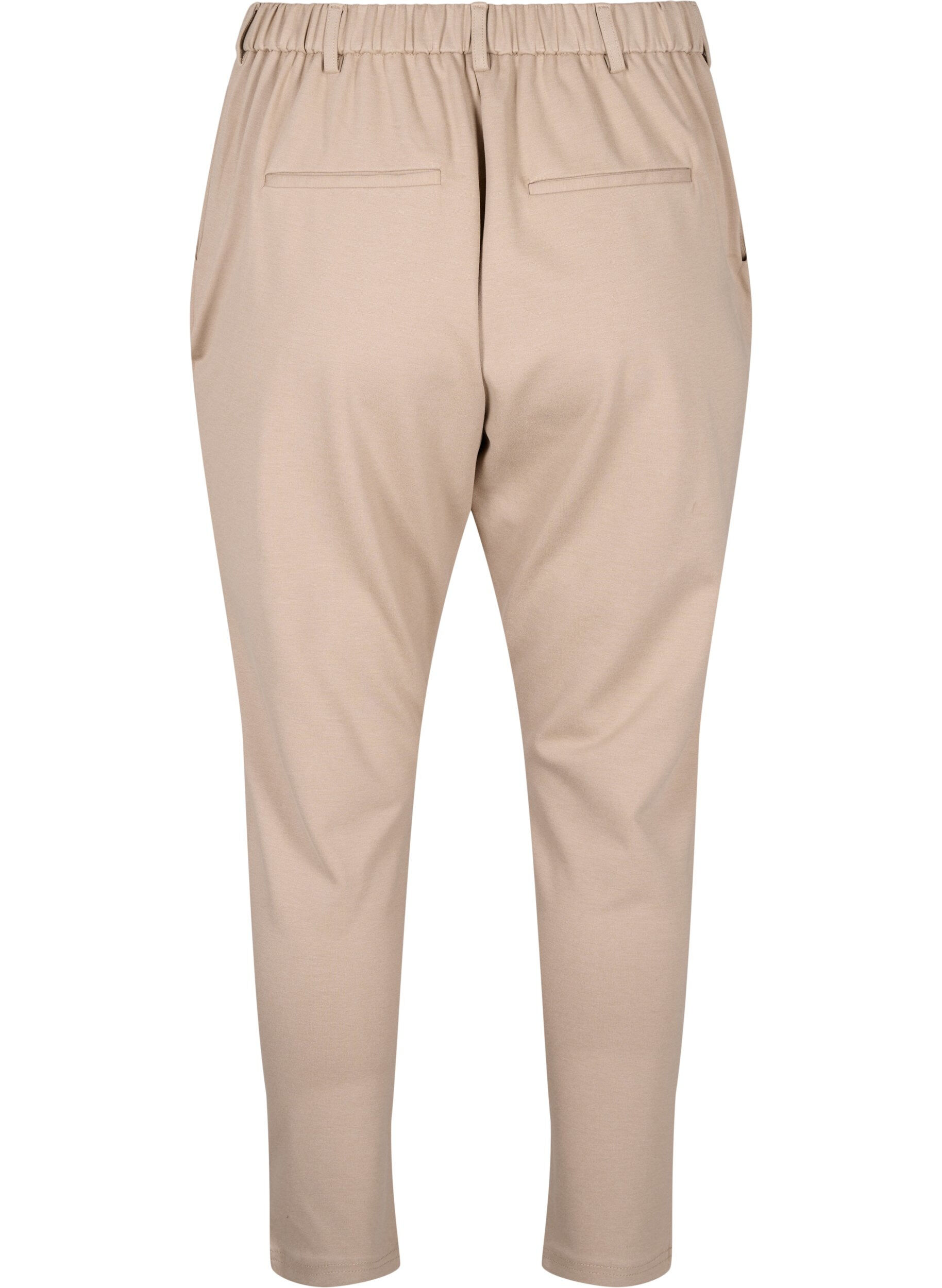 Zizzi Cropped Maddison bukser, Beige, Packshot image number 1