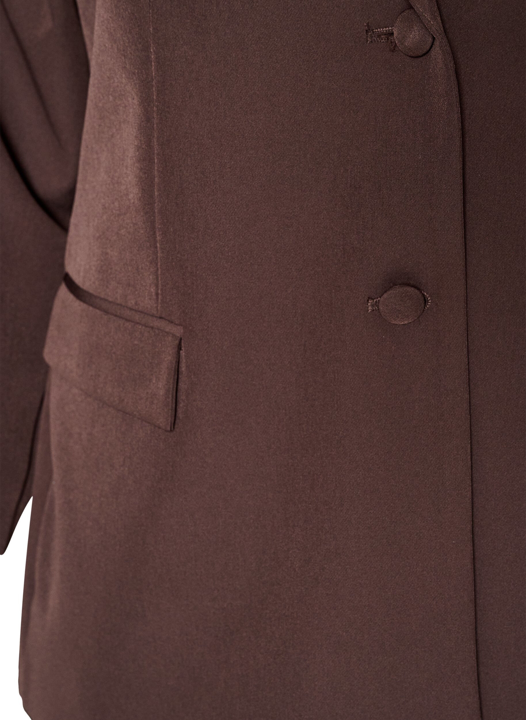 ZizziKlassisk blazer med knaplukning, Brun, Packshot image number 2