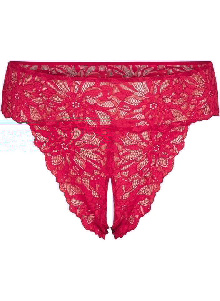 Bundløs blonde g-streng, Rød, Packshot image number 0