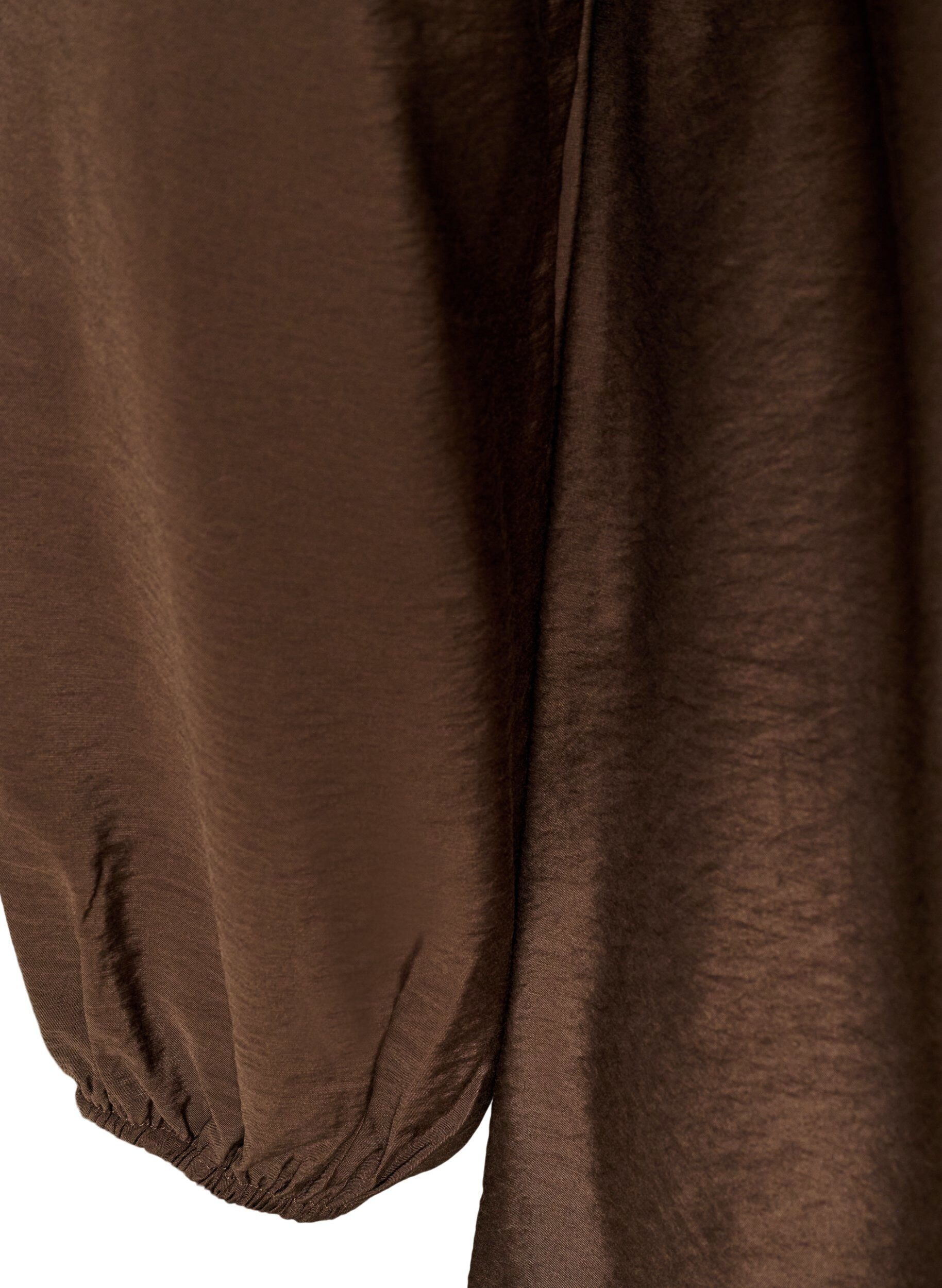 ZizziTunika i viskose med blondedetalje, Brun, Packshot image number 3