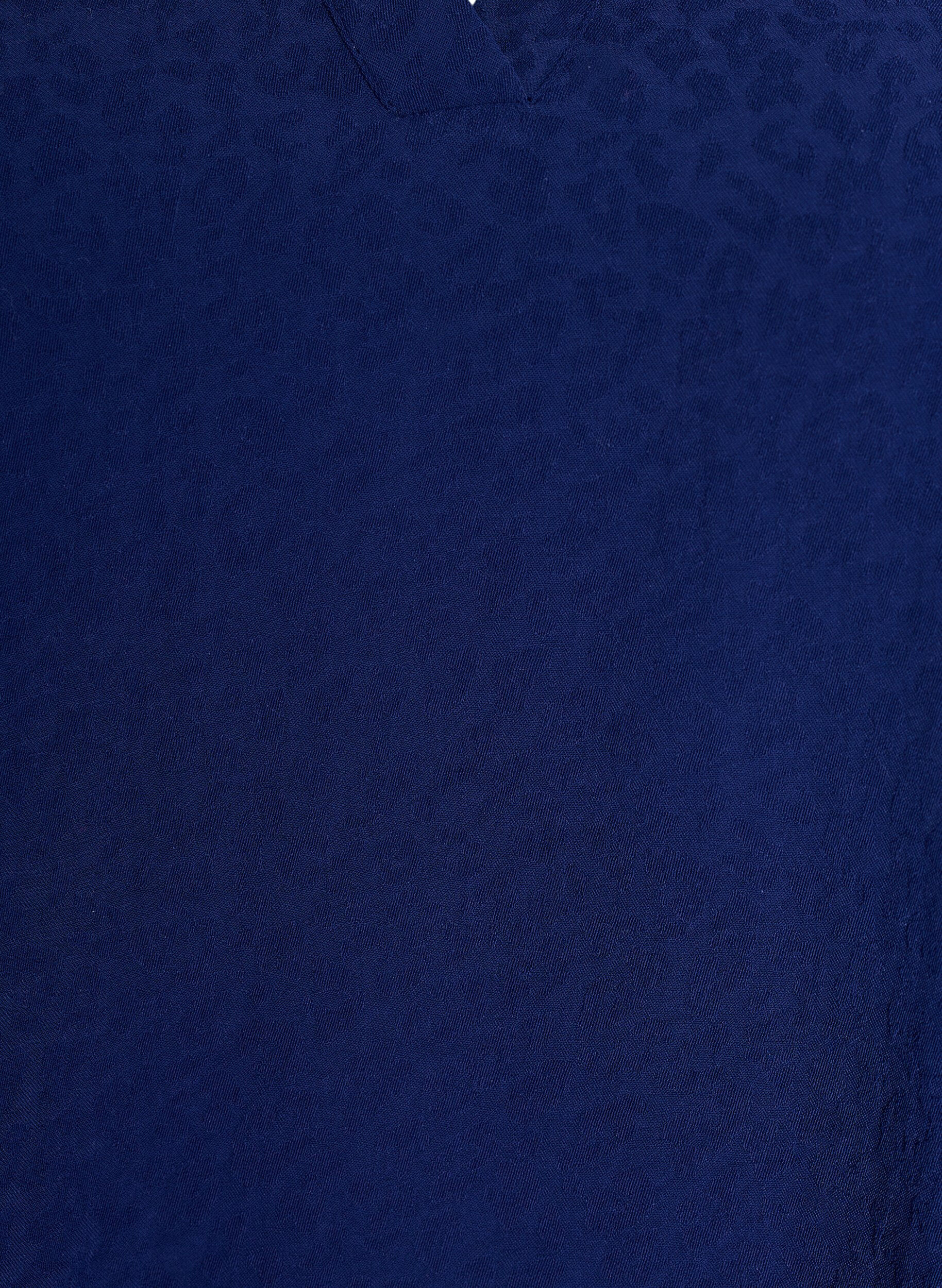 Zizzi Bluse med korte fl&aelig;se&aelig;rmer og V-udsk&aelig;ring, Bl&aring;, Packshot image number 2