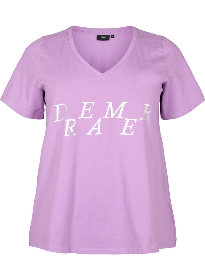 Bomulds nat t-shirt med tekstprint, L.Crystal w.Dreamer, Packshot image number 0