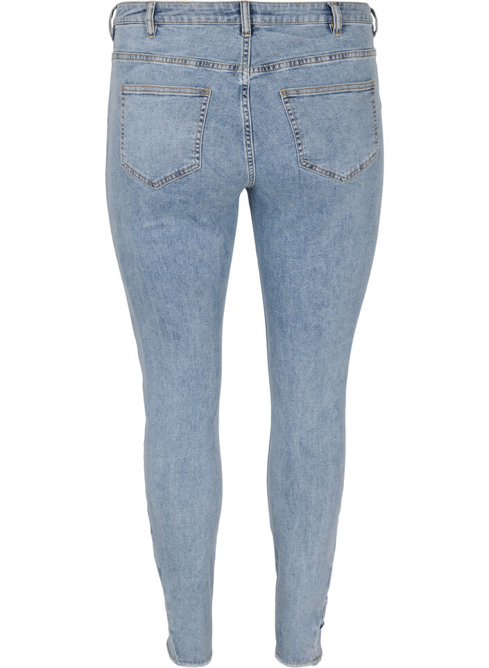 Cropped Amy jeans med sløjfer, Light blue, Packshot image number 1