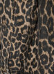 Langærmet denimkjole med leopardprint, Brown Leo AOP, Packshot image number 3