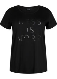 Trænings t-shirt med print, Black w.Less Is More