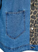 Denimskjorte med leopardprint-detaljer, Blå, Packshot image number 2
