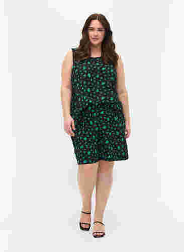 Printede shorts med lommer, Green Flower AOP, Model image number 3