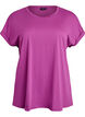 Kort&aelig;rmet t-shirt i bomuldsblanding	, Lilla, Packshot image number 0