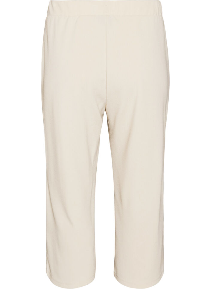 L&oslash;se bukser med 7/8 l&aelig;ngde, Beige, Packshot image number 1