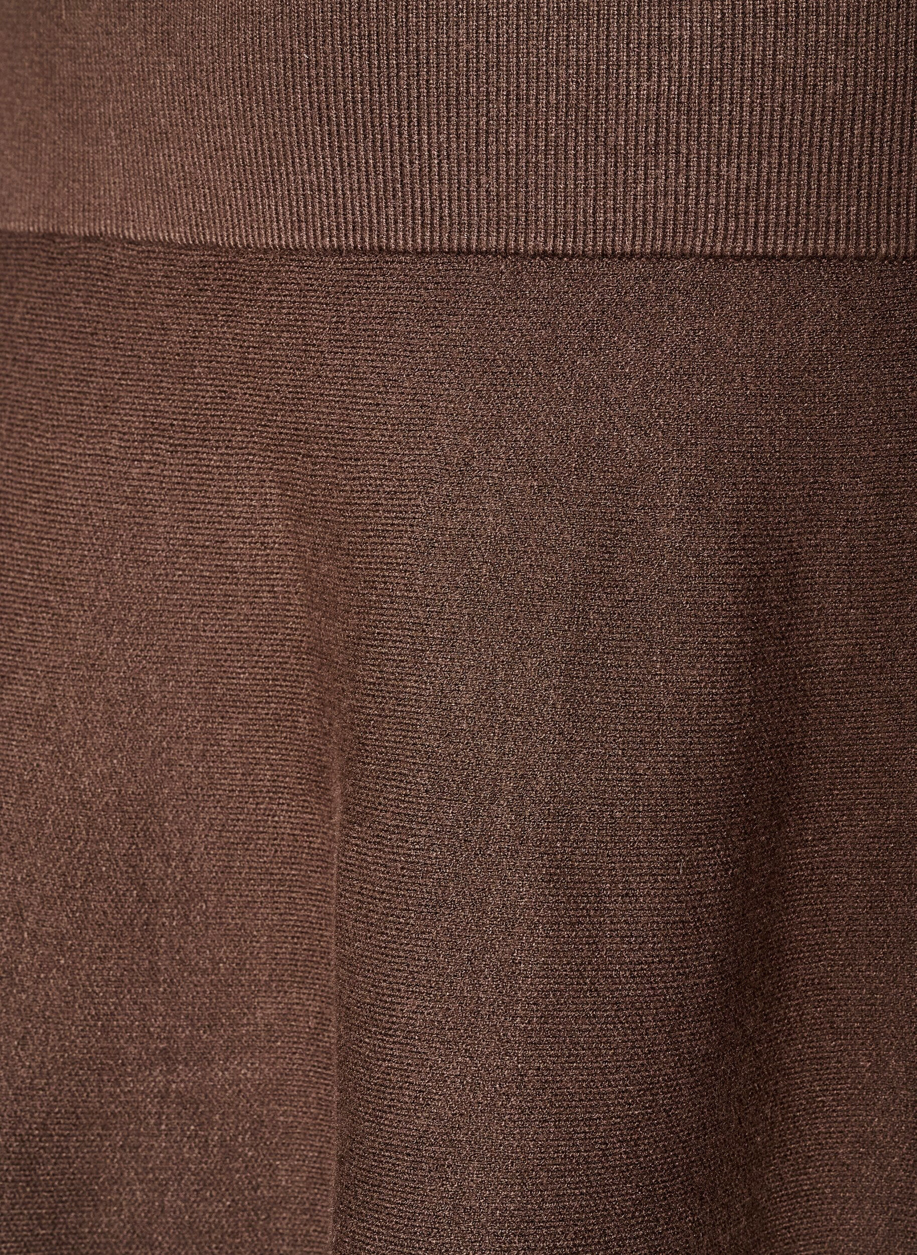ZizziKort striknederdel med A-facon, Brun, Packshot image number 2