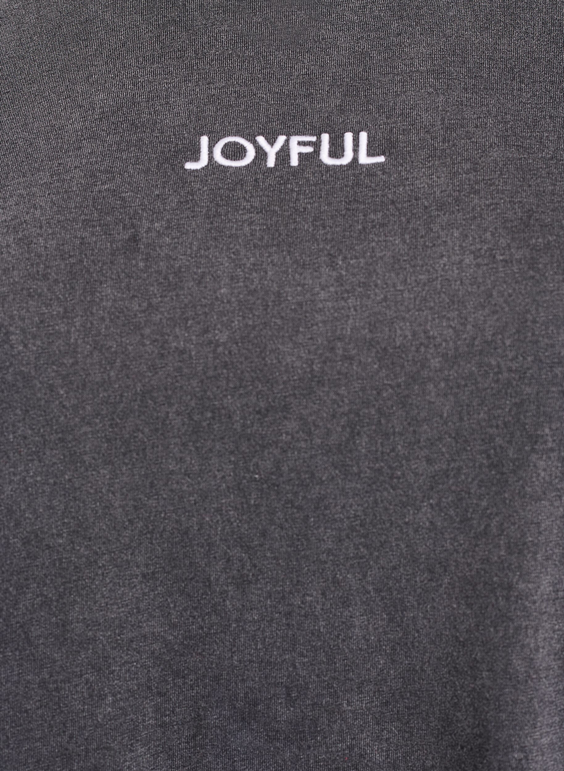 Zizzi T-shirt i &oslash;kologisk bomuld med rygprint, Gr&aring;, Packshot image number 2