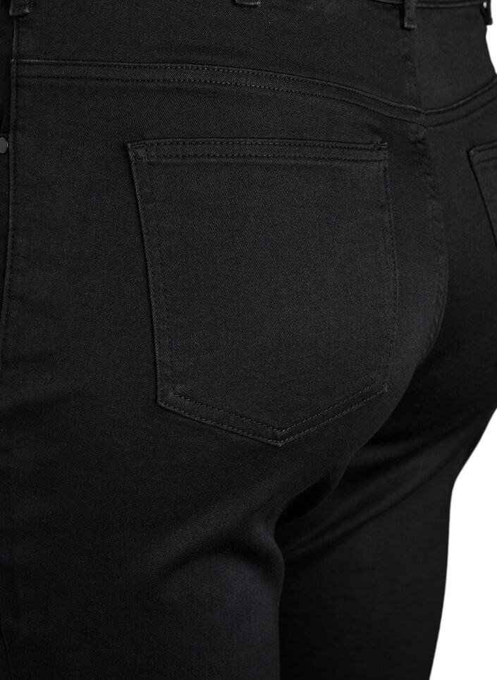 Slim fit Emily jeans med regul&aelig;r talje, Sort, Packshot image number 3