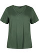 Kort&aelig;rmet basis t-shirt med v-hals, Gr&oslash;n, Packshot image number 0