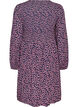 Kjole med smock-overdel og sm&aring;blomstret m&oslash;nster, Bl&aring;, Packshot image number 1